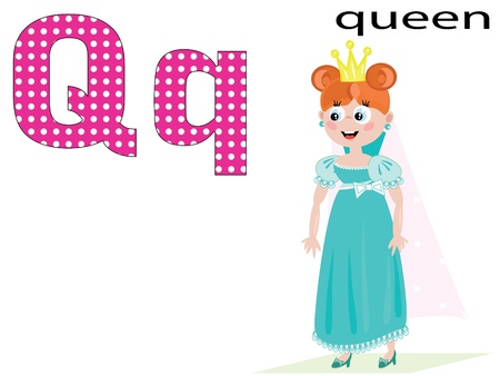 Children alphabet,Qのイラスト素材