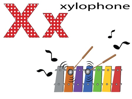 Children alphabet,Xのイラスト素材