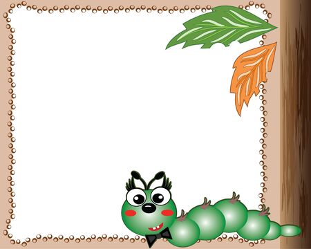 Frame with worm.のイラスト素材