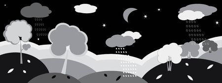 Nature banner, vector のイラスト素材