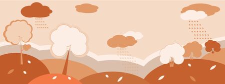 Nature banner, vector のイラスト素材