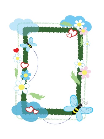 Summer frameのイラスト素材