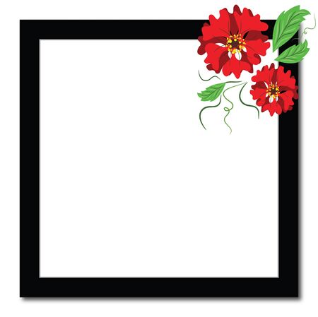 Frame with flowersのイラスト素材