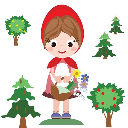 Red riding hoodのイラスト素材