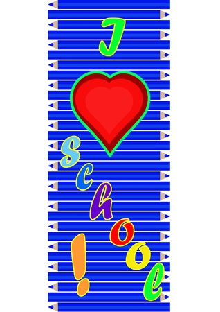 I love school backgroundのイラスト素材