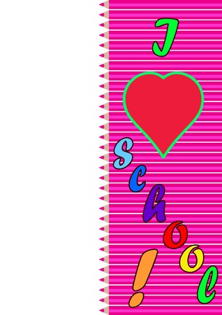 I love School backgroundのイラスト素材