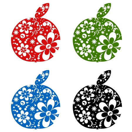 Apples setのイラスト素材