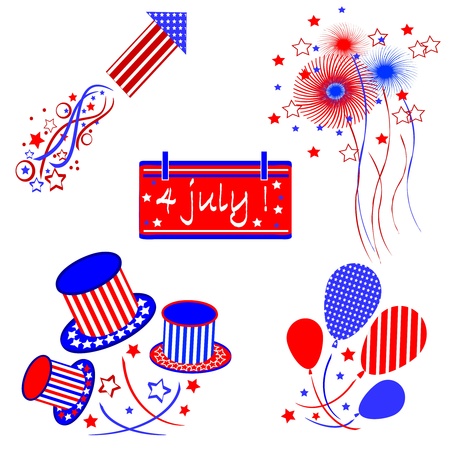 Independence day ,set のイラスト素材