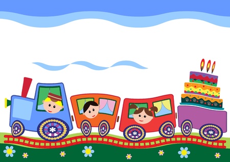 Funny trainのイラスト素材