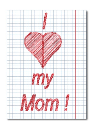 Mom day cardのイラスト素材