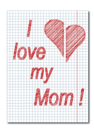 Mom day cardのイラスト素材