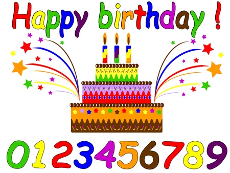 Birthday setのイラスト素材