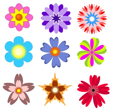 Flowers set のイラスト素材