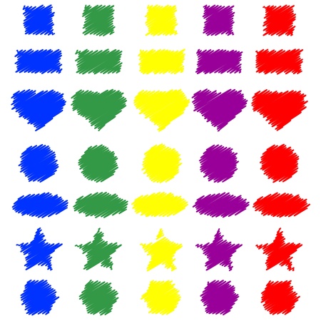 Stickers setのイラスト素材