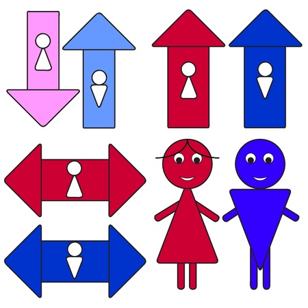 Toilet symbols のイラスト素材