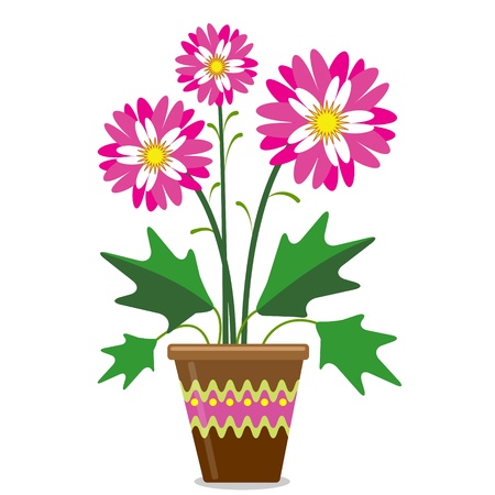 Flowers in the pot のイラスト素材