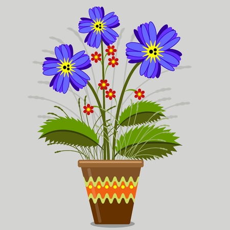 Flowers in the potのイラスト素材