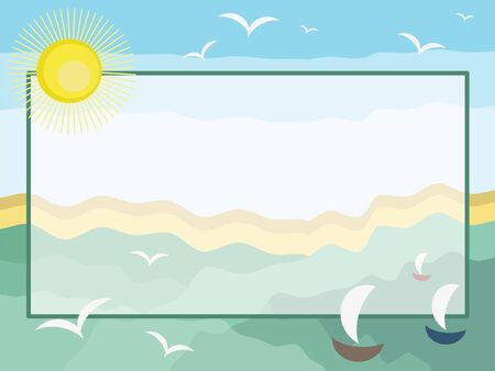 Sea frameのイラスト素材