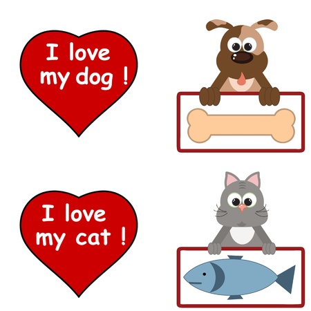 I love pets のイラスト素材