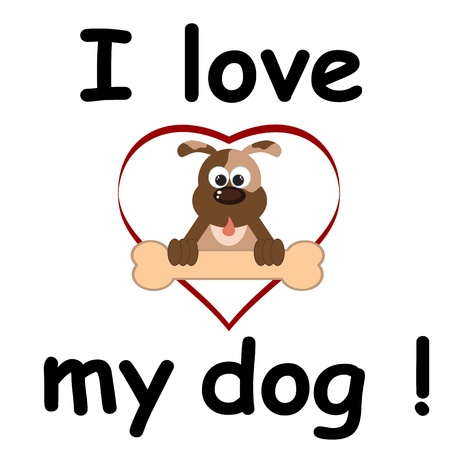 I love my dog  のイラスト素材