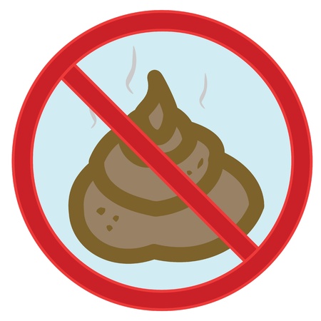 Stop Poop Sign のイラスト素材