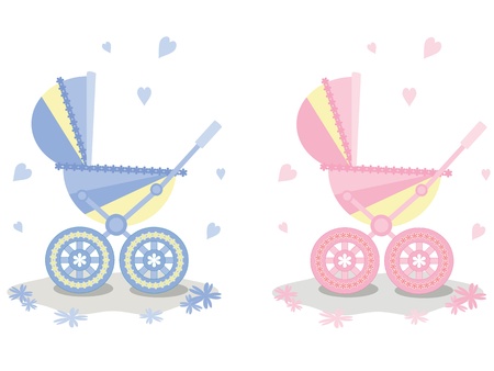 Two carriages, vector  