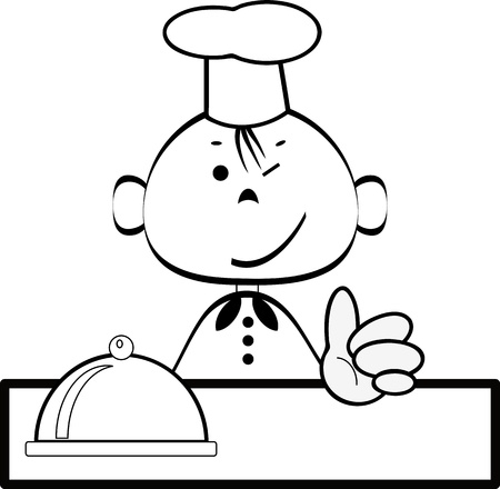 Funny cook, vector のイラスト素材