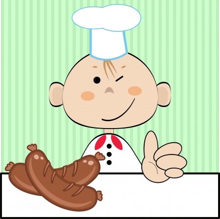 Funny cook, vector のイラスト素材