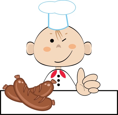 Funny cook, vector のイラスト素材