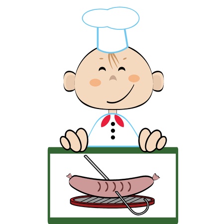 Funny cook, vector のイラスト素材