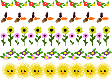 Summer bordersのイラスト素材