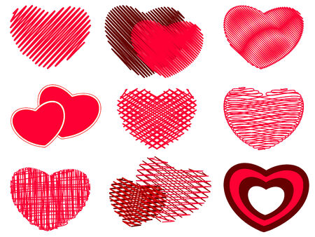 Hearts icons のイラスト素材