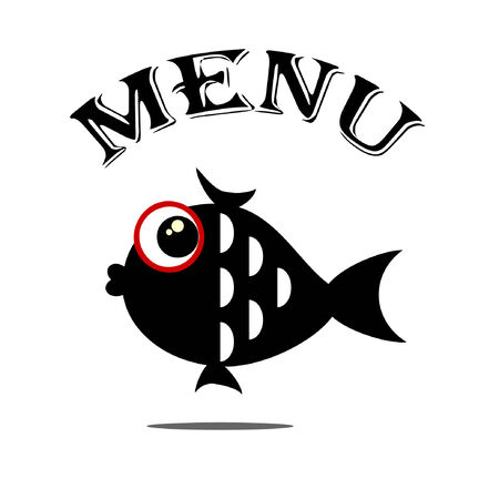 Menu with fishのイラスト素材