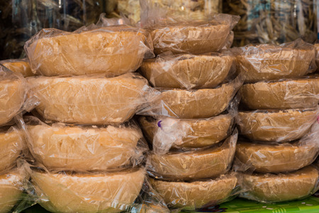 The palm sugar sweet of traditional for cookingの写真素材