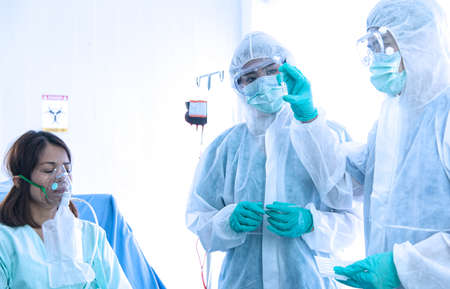 COVID-19, Corona Virus outbreak quarantine epidemic spread and social distancing concept. Asian...