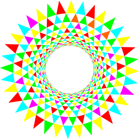 Multicoloured triangular circleのイラスト素材