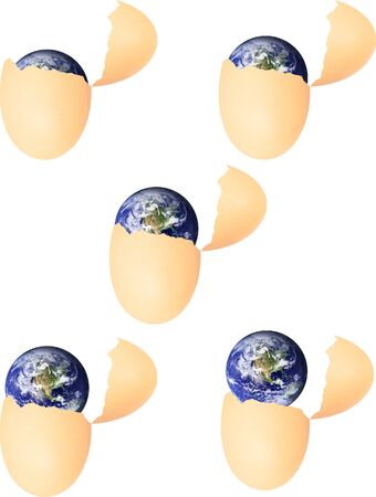 World reborn from an eggの写真素材