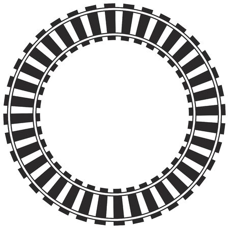 Circular train trackの写真素材