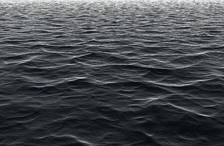 Cold and dark deep black oceanの写真素材