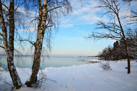 Winter coast viewの写真素材