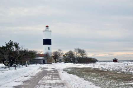 Lighthouse at Ottenby in Swedenの写真素材