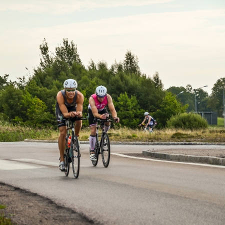 The finish thriathlete and minister of foreign affairs Alexander Stubb in action at Ironman Kalmar, Sweden 2013 on August 17th 2013のeditorial素材