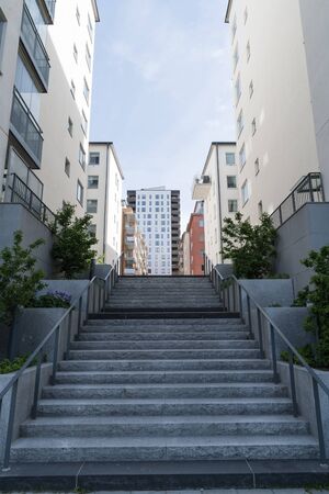 Modern suburban residential area at Kungsholmen in Stockholm, the capital of Swedenの写真素材