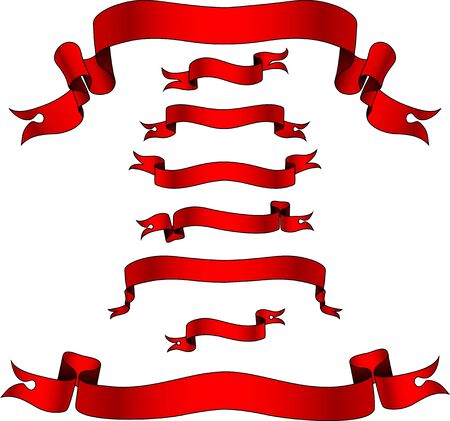 Set of ribbon のイラスト素材