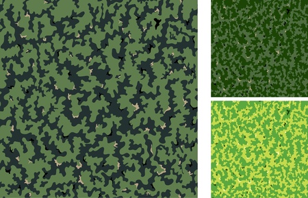 Set of seamless camouflage patternのイラスト素材
