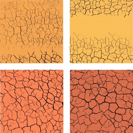 Set of backgrounds with cracksのイラスト素材