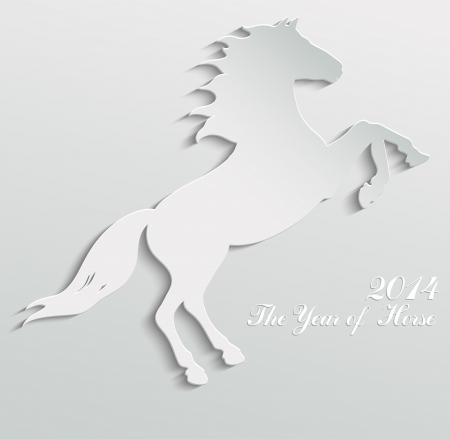 Horse, symbol of 2014 year のイラスト素材