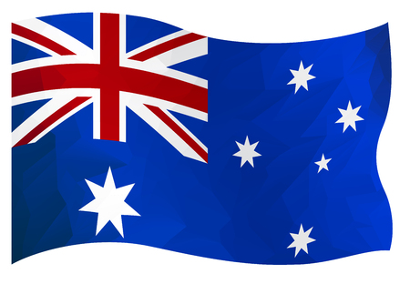 Polygon design of Australia flagのイラスト素材