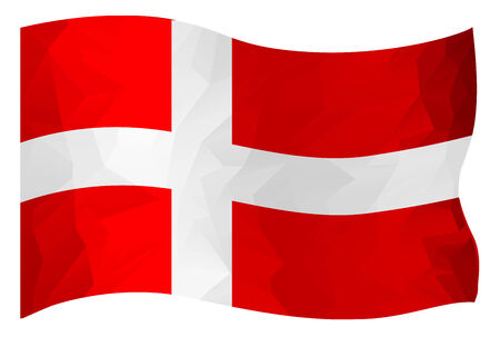 Polygon design of Sweden flagのイラスト素材