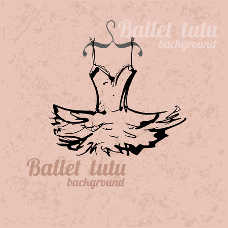 Background with hand drawn tutuのイラスト素材